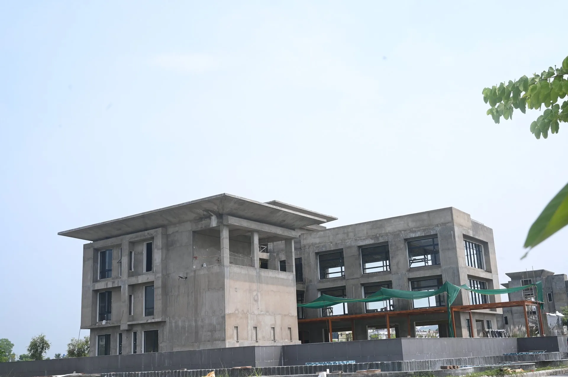 Panoramic view of residential tower architecture