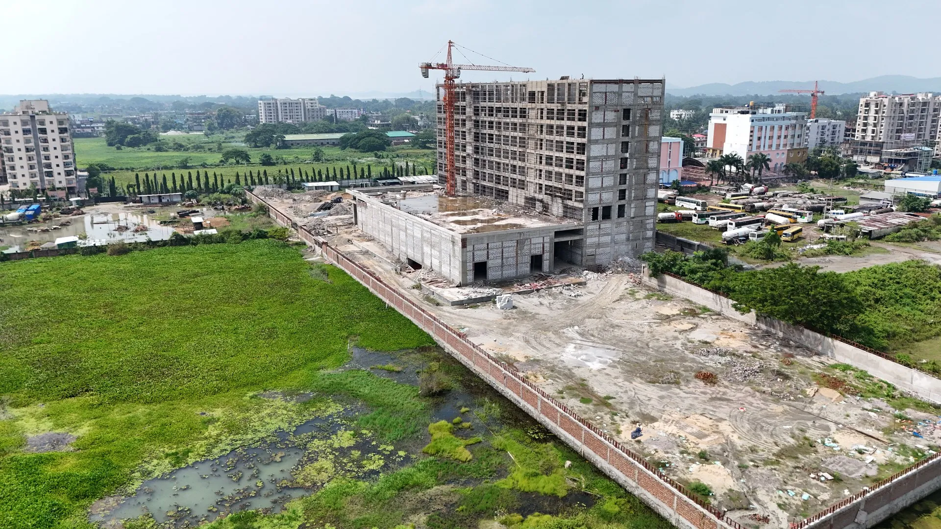 Holiday Inn five-star hotel construction at Dharapur, Guwahati