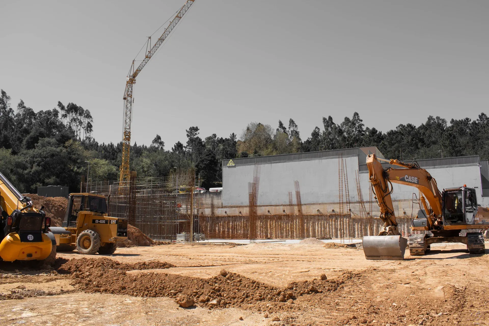 A food processing factory under construction