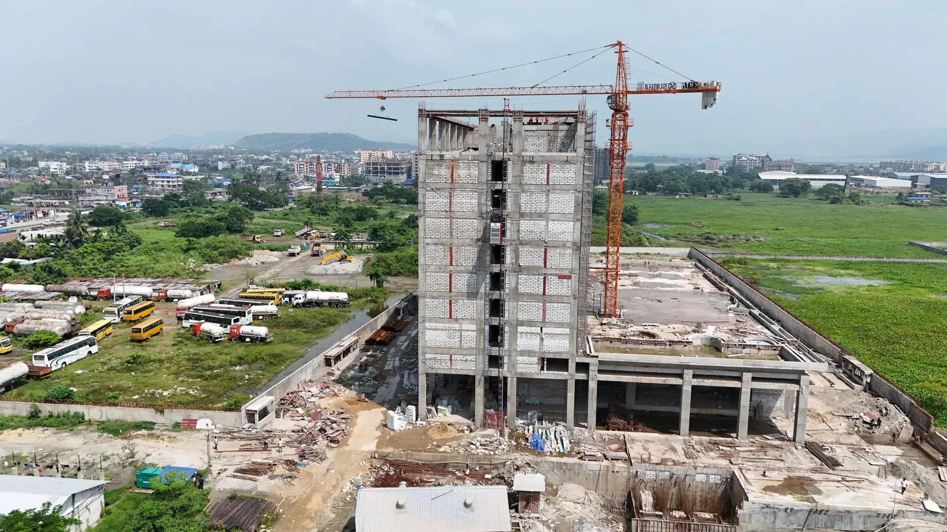 High-elevation concrete pump placement