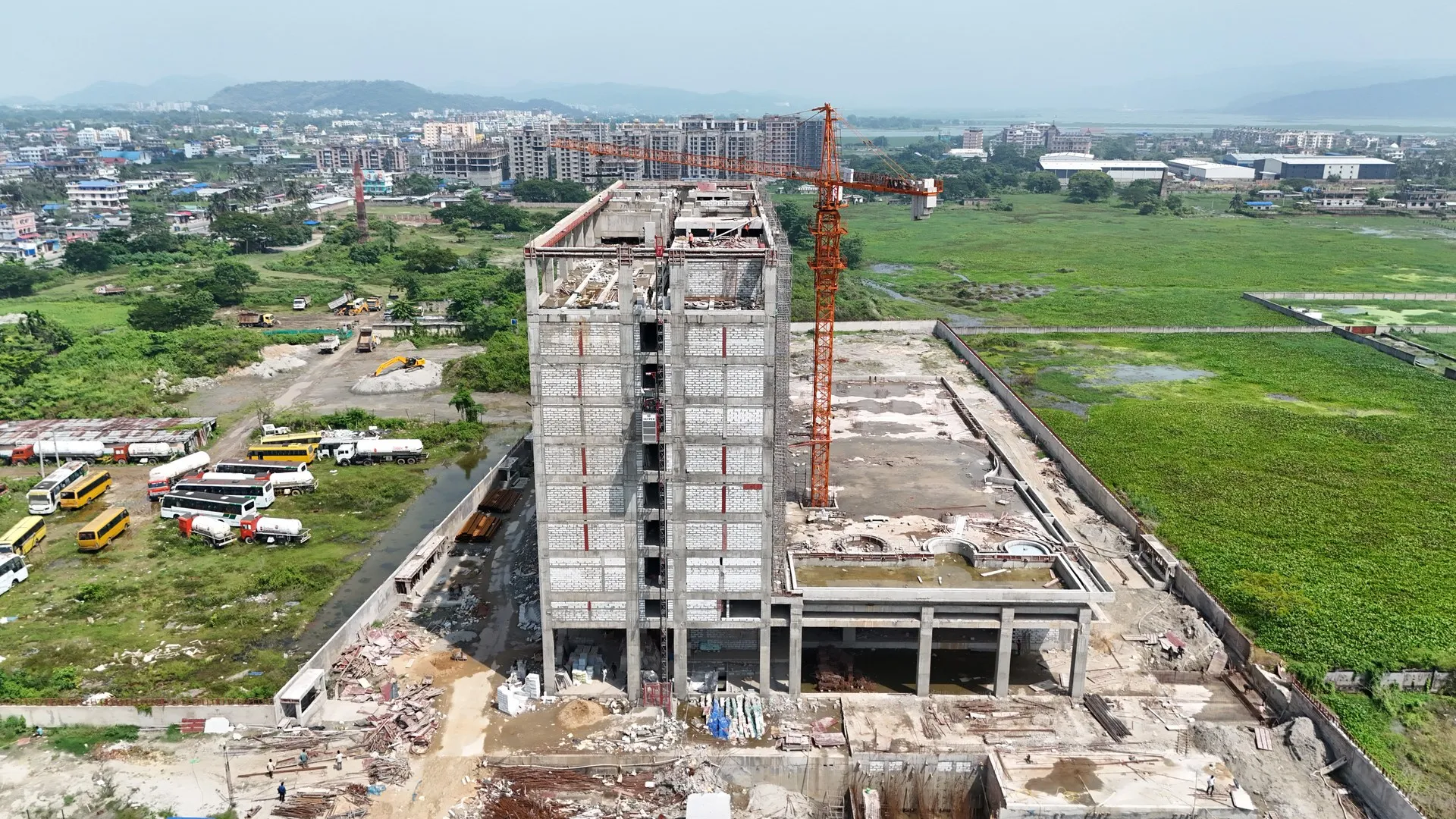 Site panoramic view of the hospitality campus